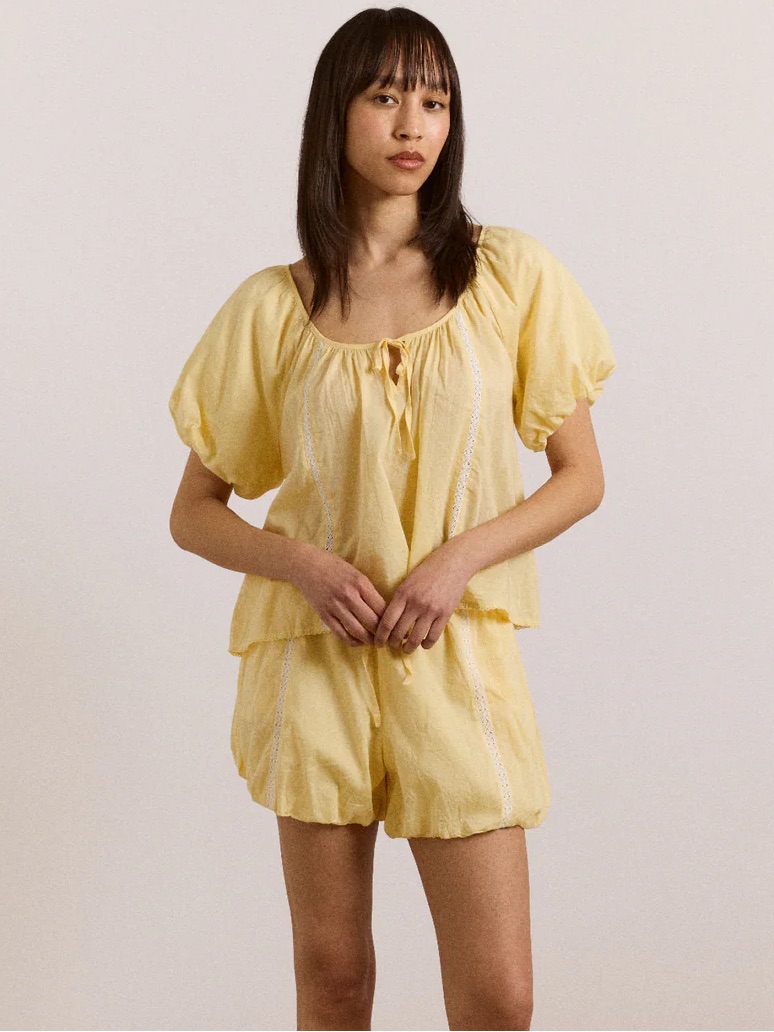 Maura Lace Cotton Set - Damson Madder